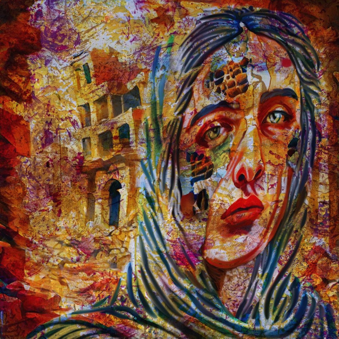 MADONNA-2-Acrylic-on-canvas-100x100-cm.DATE-CREATED-2023-11-10