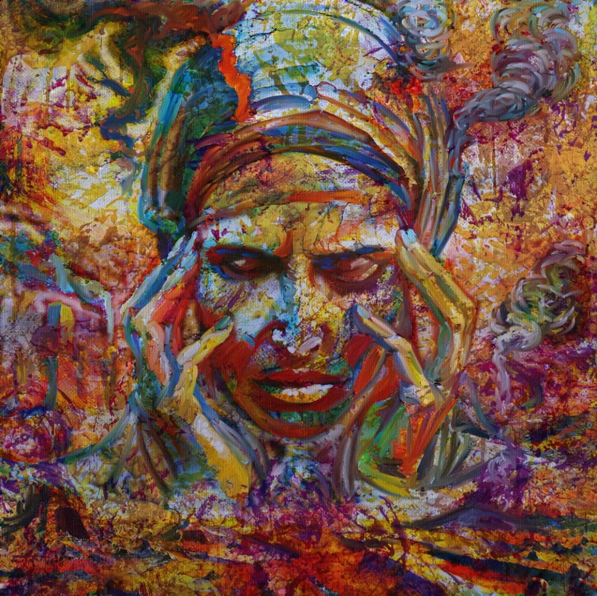 SUFFERING-WOMAN__1-Acrylic-on-canvas-100x100-cm.DATE-CREATED-2023-11-15