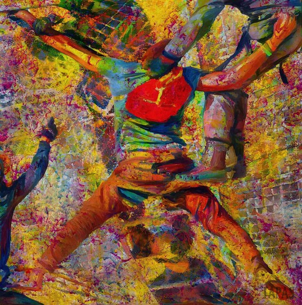 DESCENT-Acrylic-on-canvas-80x80-cm.-CREATED-2025-1-15